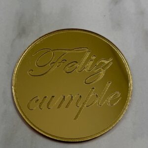 Cartelito espejado 5,5 cm x 1 unidad